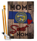 State Nebraska Home Sweet Home - States Americana Vertical Impressions Decorative Flags HG191125 Made In USA