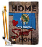 State Oklahoma Home Sweet Home - States Americana Vertical Impressions Decorative Flags HG191127 Made In USA