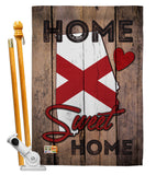 State Alabama Home Sweet Home - States Americana Vertical Impressions Decorative Flags HG191140 Made In USA