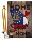 State Georgia Home Sweet Home - States Americana Vertical Impressions Decorative Flags HG191141 Made In USA