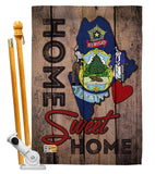 State Maine Home Sweet Home - States Americana Vertical Impressions Decorative Flags HG191148 Made In USA