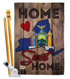 State New York Home Sweet Home - States Americana Vertical Impressions Decorative Flags HG191149 Made In USA