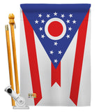 Ohio - States Americana Vertical Impressions Decorative Flags HG191536 Made In USA