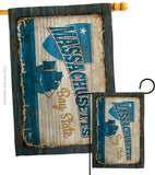 Massachusetts Vintage - States Americana Vertical Impressions Decorative Flags HG140966 Made In USA