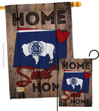 State Wyoming Home Sweet Home - States Americana Vertical Impressions Decorative Flags HG191121 Made In USA