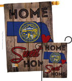 State Nebraska Home Sweet Home - States Americana Vertical Impressions Decorative Flags HG191125 Made In USA