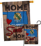 State Oklahoma Home Sweet Home - States Americana Vertical Impressions Decorative Flags HG191127 Made In USA