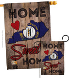 State Kentucky Home Sweet Home - States Americana Vertical Impressions Decorative Flags HG191139 Made In USA