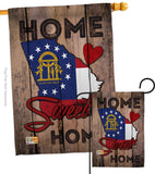 State Georgia Home Sweet Home - States Americana Vertical Impressions Decorative Flags HG191141 Made In USA