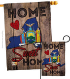 State New York Home Sweet Home - States Americana Vertical Impressions Decorative Flags HG191149 Made In USA