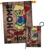 State New Jersey Home Sweet Home - States Americana Vertical Impressions Decorative Flags HG191150 Made In USA