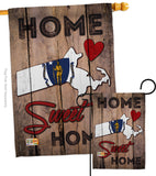 State Massachusetts Home Sweet Home - States Americana Vertical Impressions Decorative Flags HG191155 Made In USA