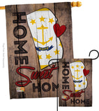 State Rhode Island Home Sweet Home - States Americana Vertical Impressions Decorative Flags HG191156 Made In USA