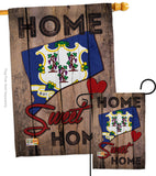 State Connecticut Home Sweet Home - States Americana Vertical Impressions Decorative Flags HG191157 Made In USA