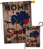 State Alaska Home Sweet Home - States Americana Vertical Impressions Decorative Flags HG191159 Made In USA