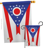 Ohio - States Americana Vertical Impressions Decorative Flags HG191536 Made In USA