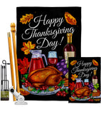 Thanksgiving Dinner - Thanksgiving Fall Vertical Impressions Decorative Flags HG113104 Made In USA