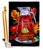 Thanksgiving Pie - Thanksgiving Fall Vertical Impressions Decorative Flags HG113105 Made In USA