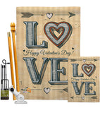 Classic Love - Valentines Spring Vertical Impressions Decorative Flags HG101061 Made In USA