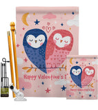 Owl Love - Valentines Spring Vertical Impressions Decorative Flags HG101073 Made In USA