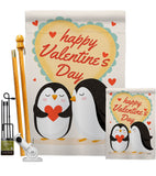 Penguins Love - Valentines Spring Vertical Impressions Decorative Flags HG137396 Made In USA