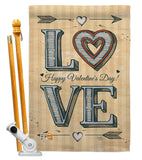 Classic Love - Valentines Spring Vertical Impressions Decorative Flags HG101061 Made In USA