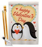 Penguins Love - Valentines Spring Vertical Impressions Decorative Flags HG137396 Made In USA