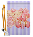 Love Gnome - Valentines Spring Vertical Impressions Decorative Flags HG192409 Made In USA