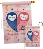 Owl Love - Valentines Spring Vertical Impressions Decorative Flags HG101073 Made In USA