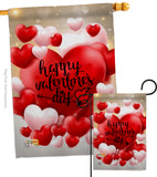 Pop Hearts Valentines Day - Valentines Spring Vertical Impressions Decorative Flags HG192153 Made In USA